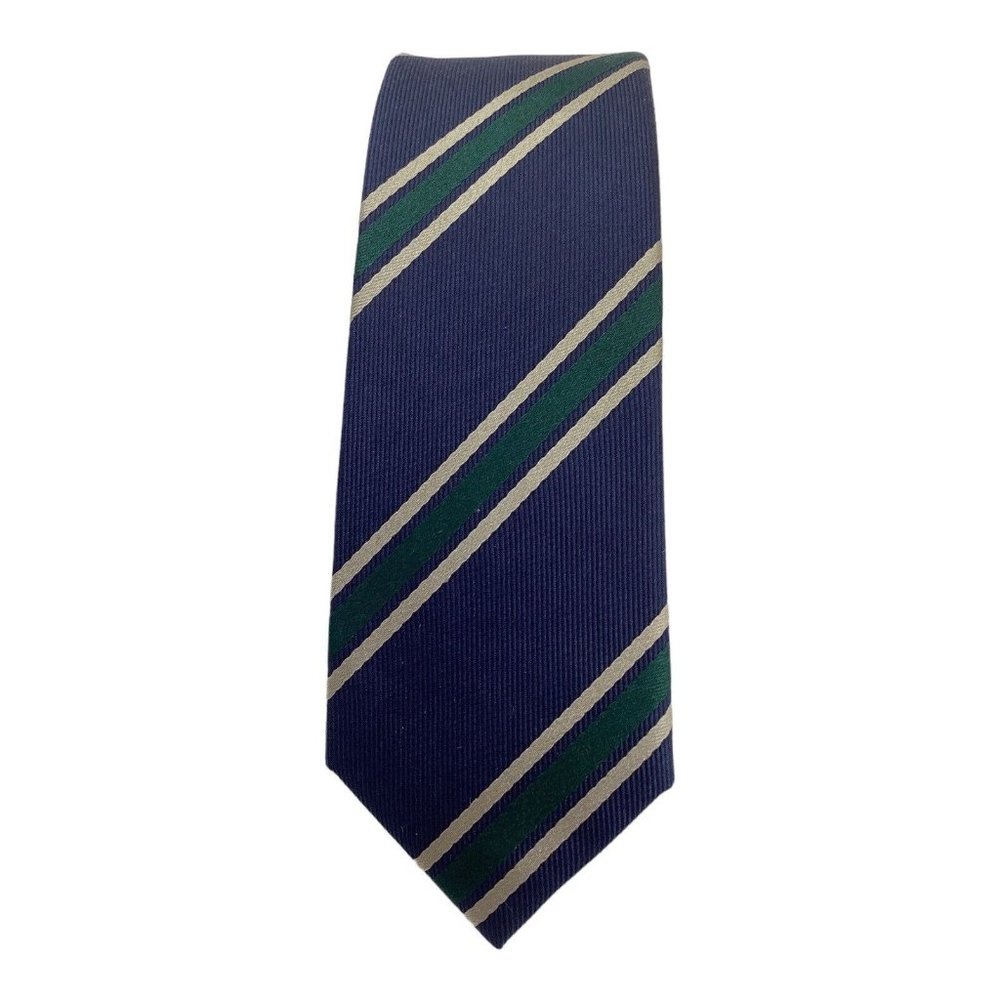 LAURA BIAGIOTTI Striped Silk Slim Tie Made In Italy 60"- 2" EX COND